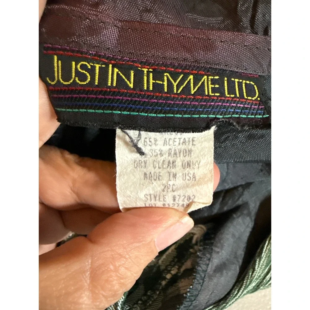 Vintage Justin Thyme Ltd Patchwork Floral Gingham Vest Cottagecore Boho USA Made